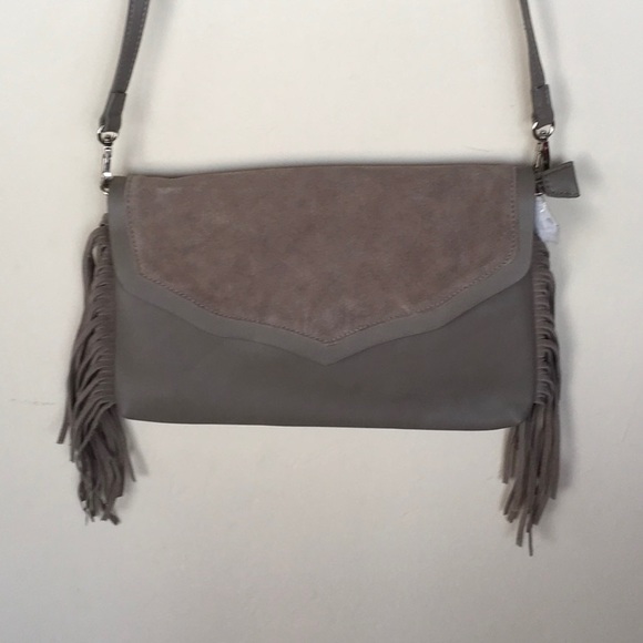 Handbags - NWOT Fringed Clutch or Cross Body